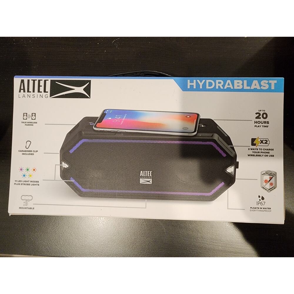 Altec Lansing HydraBlast Wireless Bluetooth Speaker IMW1300-BLK FREE SHIPPING